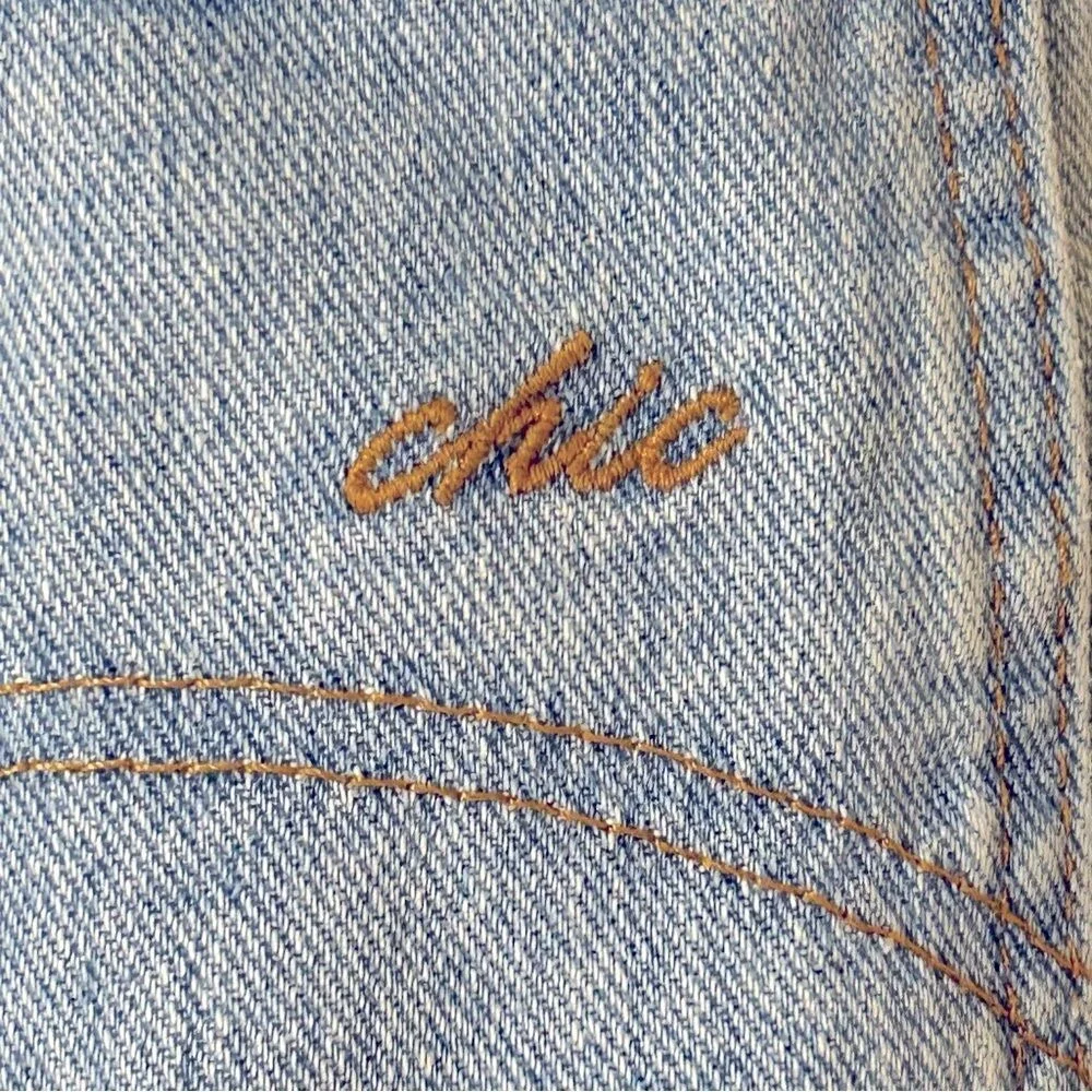 Chic Vintage 80s Women's High Rise Mom Jeans Light Wash Sz 14 Cotton Made in USA